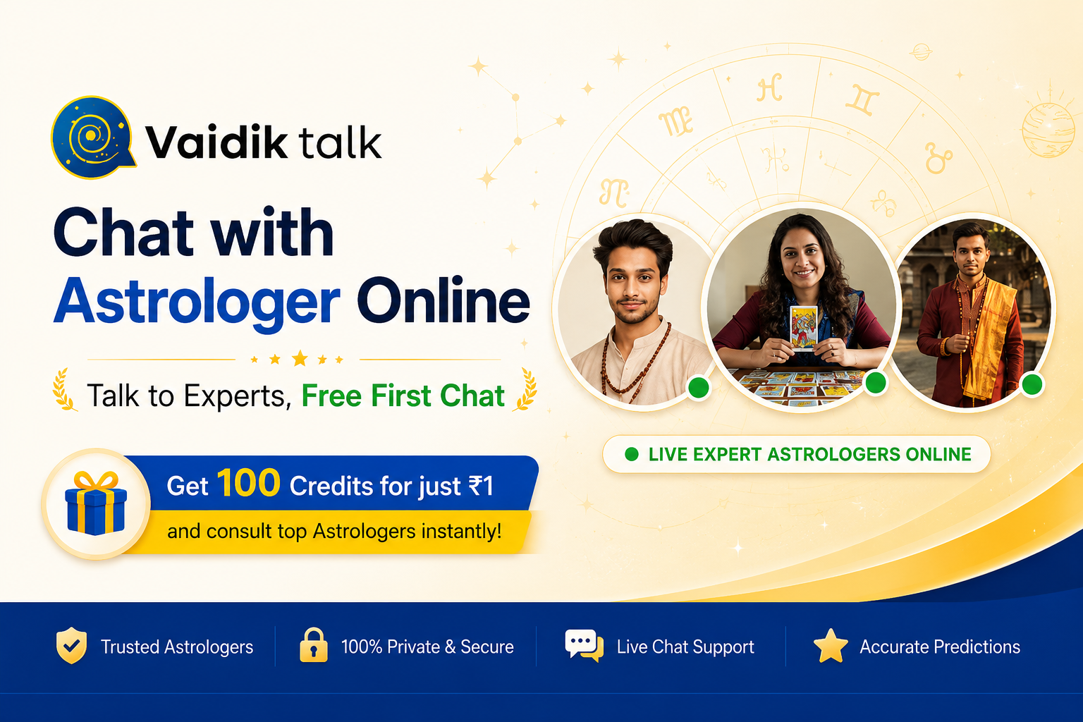 Chat with Astrologer Online - Talk to Experts, Free First Chat